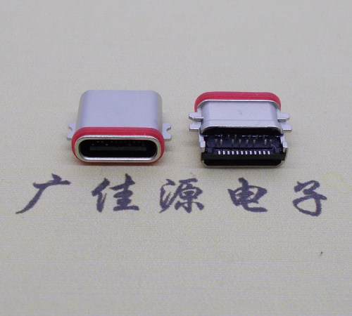 湖南usb 3.1type-c24p母座沉板1.0mm前插后贴防水