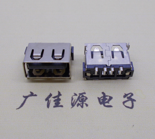 湖南usb2.0母座带弹两脚插整体长度10.0mm